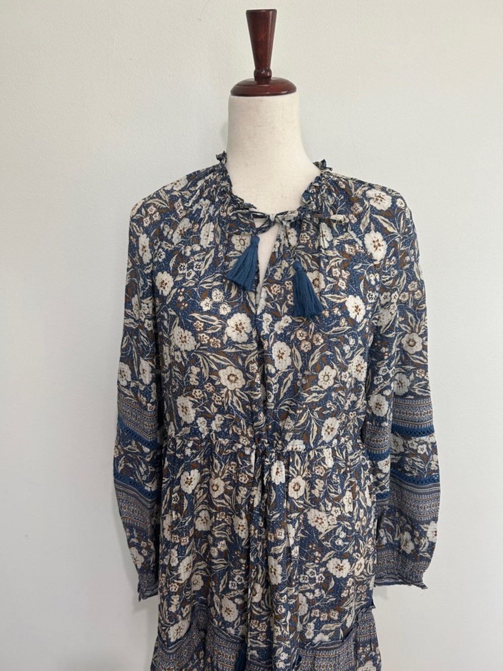 VERONICA BEARD Danica Steel Blue Floral Mini‎ Dress Size Small NWOT - Picture 4 of 8